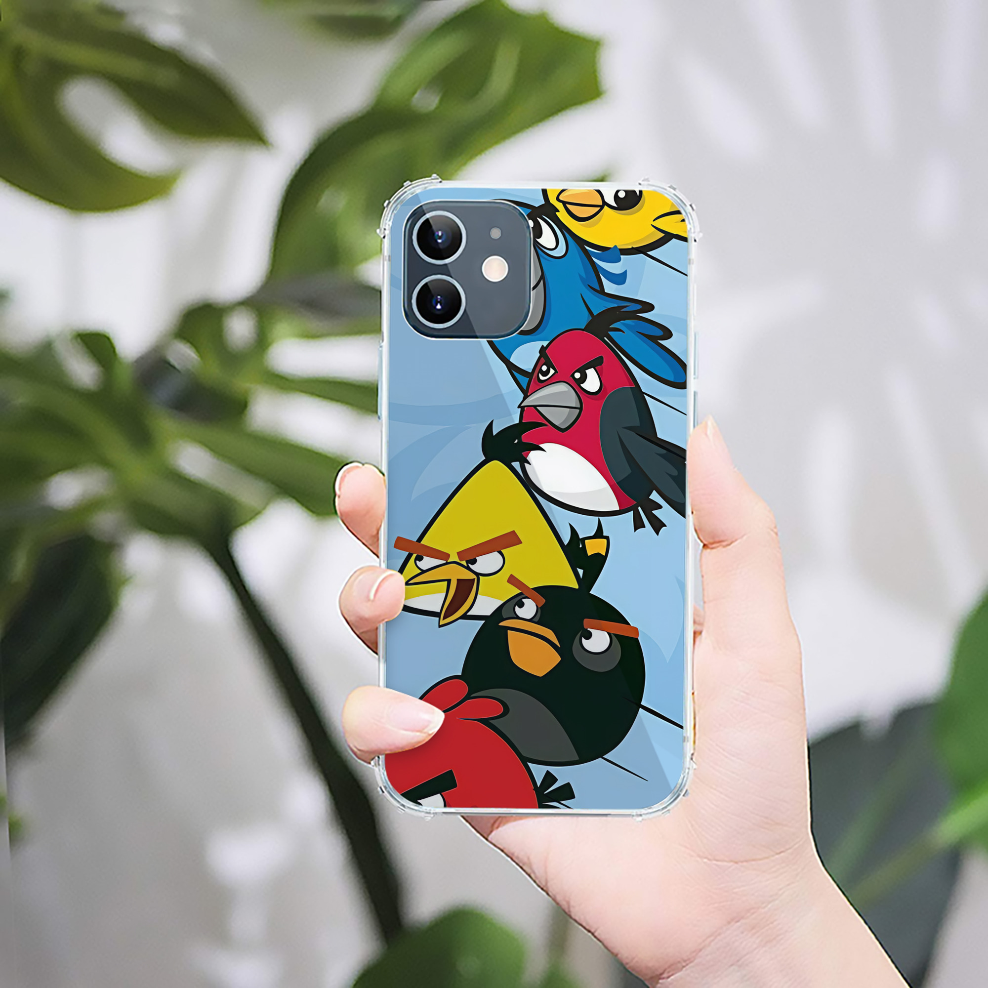 （画像用） Angry Birds アングリーバード 【iPhone 12シリーズ対応】透明スマホケース（クリアソフトケース）